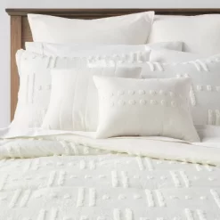 8pc Tufted Broken Stripe Comforter Bedding Set White - Threshold™ 17 8pc Tufted Broken Stripe Comforter Bedding Set White - Threshold™ -Home Decor Store GUEST 002a1bd3 6315 43f4 bd9f f5b4017f14dd