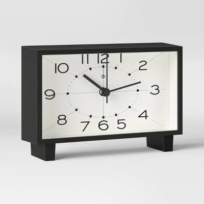 6" Rectangle Mantel Clock Black - Threshold™ 2 6" Rectangle Mantel Clock Black - Threshold™ - Image 2