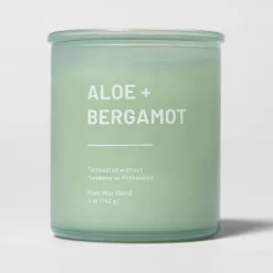 Glass Jar Aloe And Bergamot Candle Green - Threshold™ 10 Glass Jar Aloe And Bergamot Candle Green - Threshold™ -Home Decor Store GUEST 073b9542 5bc7 4c27 b1bf 1bfff5fc259b