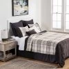 8pc Plaid With Corduroy Comforter Bedding Set Gray/Taupe - Threshold™