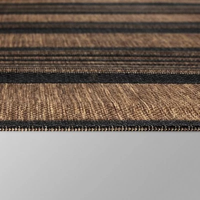 5' X 7' Stripe Outdoor Rug Brown - Threshold™ 3 5' X 7' Stripe Outdoor Rug Brown - Threshold™ - Image 3