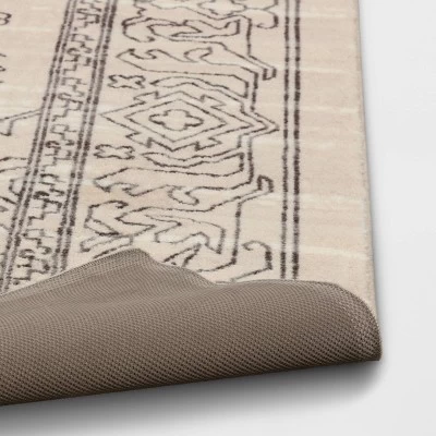 Plush Persian Style Area Rug Cream - Threshold™ 4 Plush Persian Style Area Rug Cream - Threshold™ - Image 4