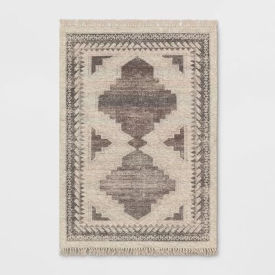Cromwell Washable Printed Persian Style Rug Tan - Threshold™ 8 Cromwell Washable Printed Persian Style Rug Tan - Threshold™ - Image 8
