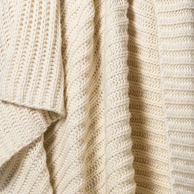 Chunky Knit Reversible Throw Blanket - Threshold™ 6 Chunky Knit Reversible Throw Blanket - Threshold™ - Image 6