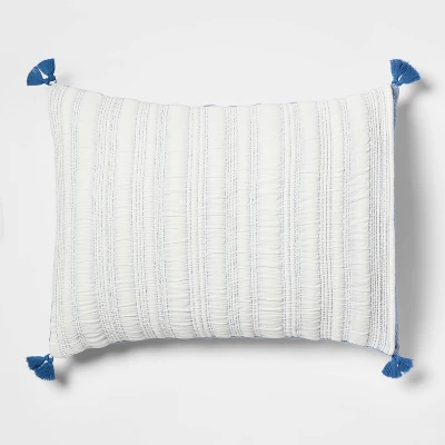 Reversible Matelassé Stitched Stripe Quilt Sham - Threshold™ 3 Reversible Matelassé Stitched Stripe Quilt Sham - Threshold™ - Image 3