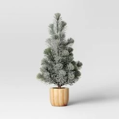 Artificial Plant Snowy Tree In Wood Pot - Threshold™ -Home Decor Store GUEST 155255c5 6673 4e47 87d9 5e9409ec016b
