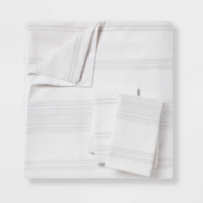 Cotton Woven Stripe Duvet Cover & Sham Set - Threshold™ 2 Cotton Woven Stripe Duvet Cover & Sham Set - Threshold™ - Image 2