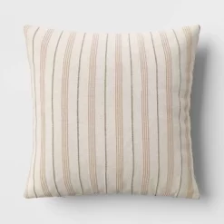 Cotton Flax Woven Striped Square Throw Pillow - Threshold™ -Home Decor Store GUEST 198ca62a 31c1 4b5d b1dc 9f59aefb0017
