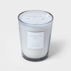 Colored Vase Glass With Dustcover Rainwater Lily Candle Gray - Threshold™ -Home Decor Store GUEST 1a738ead 7e7a 4f46 b4ff 79439b3488d0