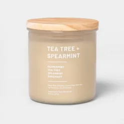 Glass Jar Tea Tree And Spearmint Candle Beige - Threshold™ -Home Decor Store GUEST 1ae068be c042 415c a0e0 475aaead92cf