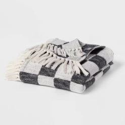 60"x80" Woven Cotton Checkered Bed Throw - Threshold™ -Home Decor Store GUEST 21ece0cd d5f6 45ed 8de5 f3cde6fa73bb