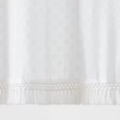 Textured Crochet Trim Shower Curtain White - Threshold™ -Home Decor Store GUEST 23cbbb1e 0034 4b41 a575 c544a3d00c1a