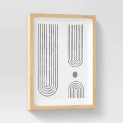 (Set Of 2) 16" X 20" Curve Lines Framed Under Glass Black - Threshold™ -Home Decor Store GUEST 24f5d4b2 be77 44d4 8749 915176716206