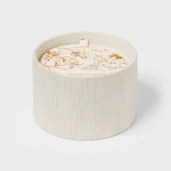 Textured Straight Side Ceramic Vanilla Pumpkin Candle White - Threshold™ -Home Decor Store GUEST 2513be30 c0ea 4d62 a566 9d1244b0e247