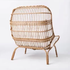 Wicker & Metal Outdoor Patio Chair, Egg Chair Natural - Threshold™ Designed With Studio McGee -Home Decor Store GUEST 28382aa6 dee2 4001 9b12 305562e94096