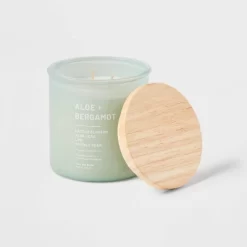 Glass Jar Aloe And Bergamot Candle Green - Threshold™ 7 Glass Jar Aloe And Bergamot Candle Green - Threshold™ -Home Decor Store GUEST 29e61cdc 95e6 4cf3 b5fb 0c7370f56987