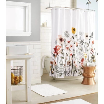 Diamond Stripe Bath Rug White - Threshold™ 2 Diamond Stripe Bath Rug White - Threshold™ - Image 2