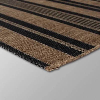 5' X 7' Stripe Outdoor Rug Brown - Threshold™ 1 5' X 7' Stripe Outdoor Rug Brown - Threshold™
