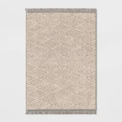 Diamond With Fringe Rug Gray - Threshold™ -Home Decor Store GUEST 2baf5ed4 7b52 4703 8a9e 2a21e83d6c9c