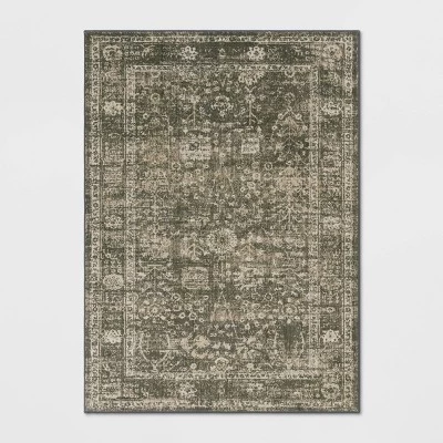 Floral Woven Area Rug Gray - Threshold™ 3 Floral Woven Area Rug Gray - Threshold™ - Image 3