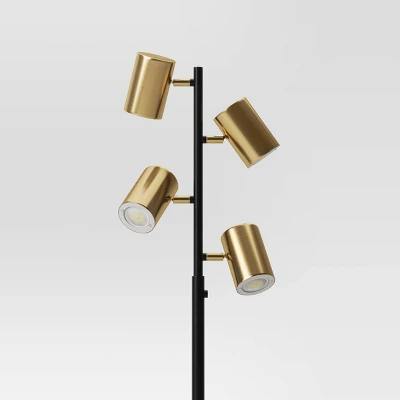 Dean Spotlight Floor Lamp Black/Brass (Includes LED Light Bulb) - Threshold™ 3 Dean Spotlight Floor Lamp Black/Brass (Includes LED Light Bulb) - Threshold™ - Image 3