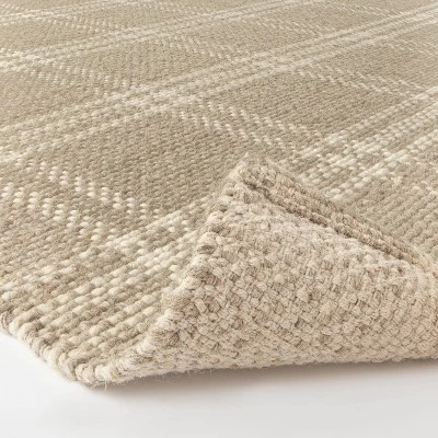 Cottonwood Hand Woven Plaid Wool/Cotton Rug - Threshold™ Designed With Studio McGee 3 Cottonwood Hand Woven Plaid Wool/Cotton Rug - Threshold™ Designed With Studio McGee - Image 3