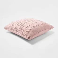 Oversized Cable Knit Chenille Throw Pillow - Threshold™