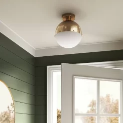 Globe Flush Mount Light Fixture Brass/White - Threshold™
