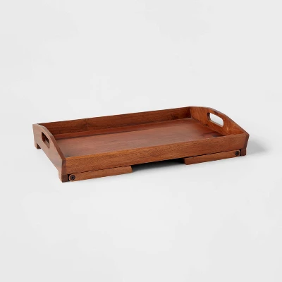 22" X 14" Wood Signature Bed Tray - Threshold™ 3 22" X 14" Wood Signature Bed Tray - Threshold™ - Image 3