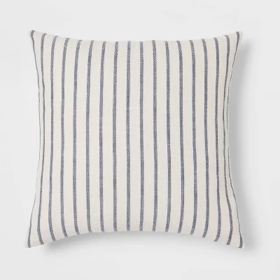 Oversized Cotton Striped Square Throw Pillow - Threshold™ 5 Oversized Cotton Striped Square Throw Pillow - Threshold™ - Image 5