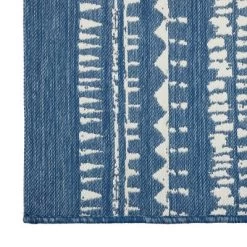 5' X 7' Fringe Outdoor Rug Blue Striped - Threshold™