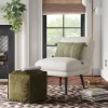 Costa Cotton Velvet Pouf With Removable Fill Olive Green - Threshold™