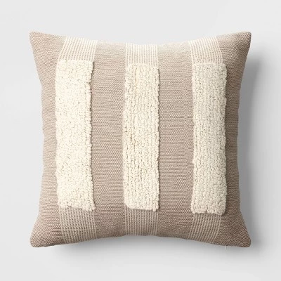 Textural Woven Striped Square Throw Pillow - Threshold™ 6 Textural Woven Striped Square Throw Pillow - Threshold™ - Image 6