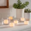 6pk LED Tealight Flameless Black Wick Candles White - Threshold™