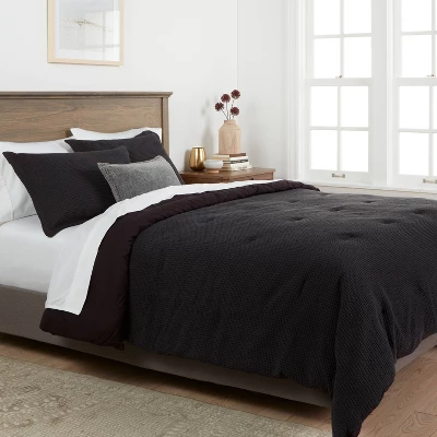 Washed Waffle Weave Comforter & Pillow Sham Set - Threshold 1 Washed Waffle Weave Comforter & Pillow Sham Set - Threshold