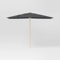 10'x6' Rectangular Market Patio Umbrella - Light Wood Pole - Threshold™ -Home Decor Store GUEST 4895440d 57b2 4054 9949 ec1dd94e5f67