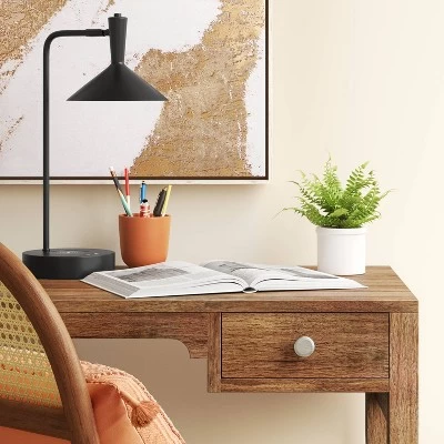 LED Wireless Charging Task Lamp With USB Black (Includes LED Light Bulb) - Threshold™ 2 LED Wireless Charging Task Lamp With USB Black (Includes LED Light Bulb) - Threshold™ - Image 2