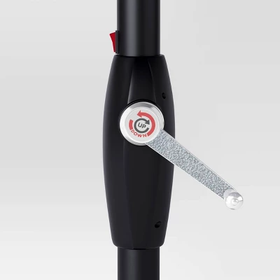 9'x9' Market Solar Patio Umbrella - Black Pole - Threshold™ 4 9'x9' Market Solar Patio Umbrella - Black Pole - Threshold™ - Image 4