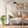 Adjustable Arc Floor Lamp With Swivel Head Black (Includes LED Light Bulb) - Threshold™