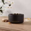 15oz Ceramic Jar 3-Wick Black Label Ginger Black Tea Candle - Threshold™