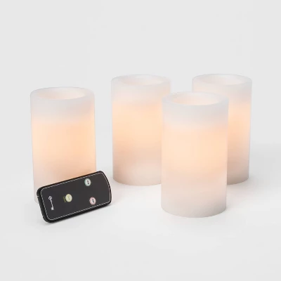 5" X 3" LED Flameless Black Wick Candle White - Threshold™ 2 5" X 3" LED Flameless Black Wick Candle White - Threshold™ - Image 2