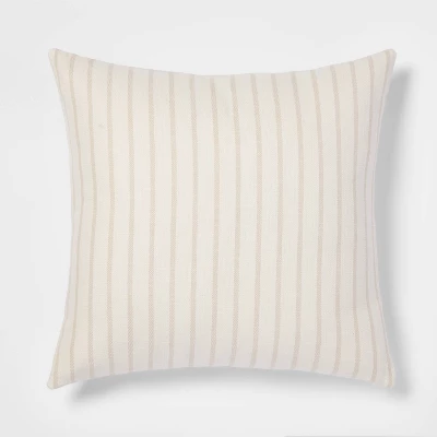 Oversized Cotton Striped Square Throw Pillow - Threshold™ 4 Oversized Cotton Striped Square Throw Pillow - Threshold™ - Image 4