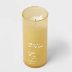 Wellness Jar Citrus And White Oak Candle Yellow - Threshold™ -Home Decor Store GUEST 4f867f15 ed49 4002 b0aa a669af9a9d37