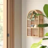 12" X 20" Wood And Rattan Wall Shelf Natural - Threshold™