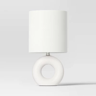 Abstract Ceramic Mini Table Lamp White - Threshold™ 4 Abstract Ceramic Mini Table Lamp White - Threshold™ - Image 4