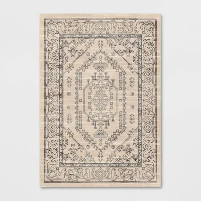 Plush Persian Style Area Rug Cream - Threshold™ 6 Plush Persian Style Area Rug Cream - Threshold™ - Image 6
