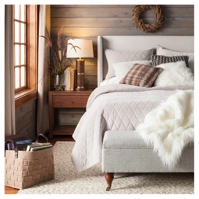 Textured Trim Lamp Shade Cream - Threshold 2 Textured Trim Lamp Shade Cream - Threshold - Image 2