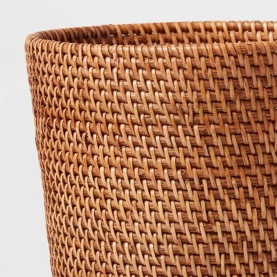Rattan Wastebasket Light Brown - Threshold™ 2 Rattan Wastebasket Light Brown - Threshold™ - Image 2
