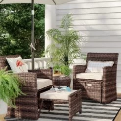 Halsted 5pc Wicker Small Space Patio Furniture Set - Threshold™ -Home Decor Store GUEST 5b71274d a892 473e 8f50 3fb3df26fbd6
