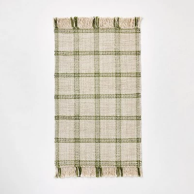 2'1"x3'2" Indoor/Outdoor Plaid Accent Rug - Threshold™ Designed With Studio McGee™ 4 2'1"x3'2" Indoor/Outdoor Plaid Accent Rug - Threshold™ Designed With Studio McGee™ - Image 4